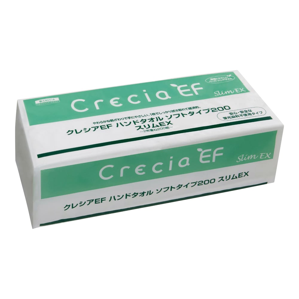 クレシア クレシアEFハンドタオルスリムEX 2枚重ね 170×218mm 1ケース(200組/袋×36袋入) 37030 1ケース(ご注文単位1ケース)【直送品】