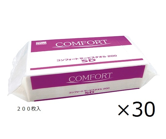 クレシア コンフォートサービスタオル200SD 220×230mm 200枚×30パック 37135 1箱(ご注文単位1箱)【直送品】