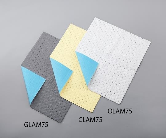 アズワン ラミネート液体吸収マット(水・油・溶剤・酸・アルカリ用)1箱(100枚入) CLAM75 1箱(ご注文単位1箱)【直送品】