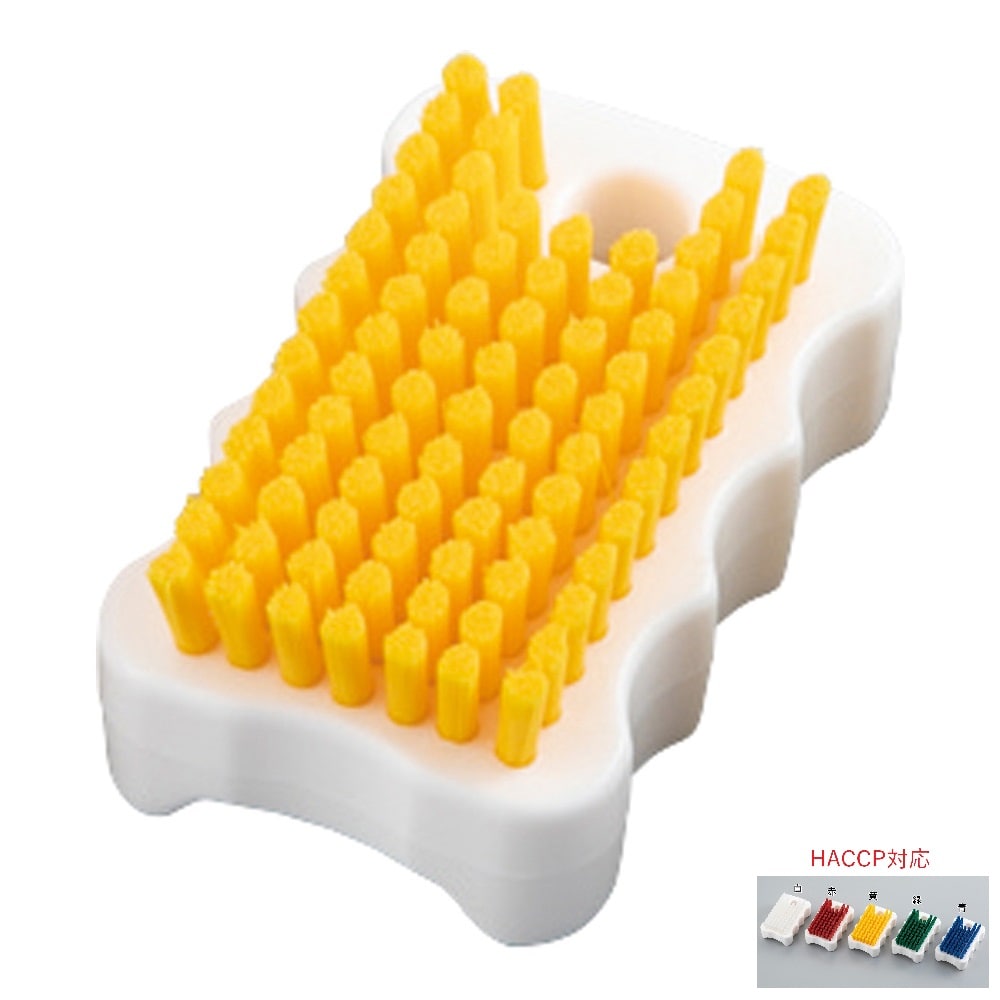 アズワン ハンドブラシ(ミニ・PBT毛)黄 HNDM-Y 1個(ご注文単位1個)【直送品】