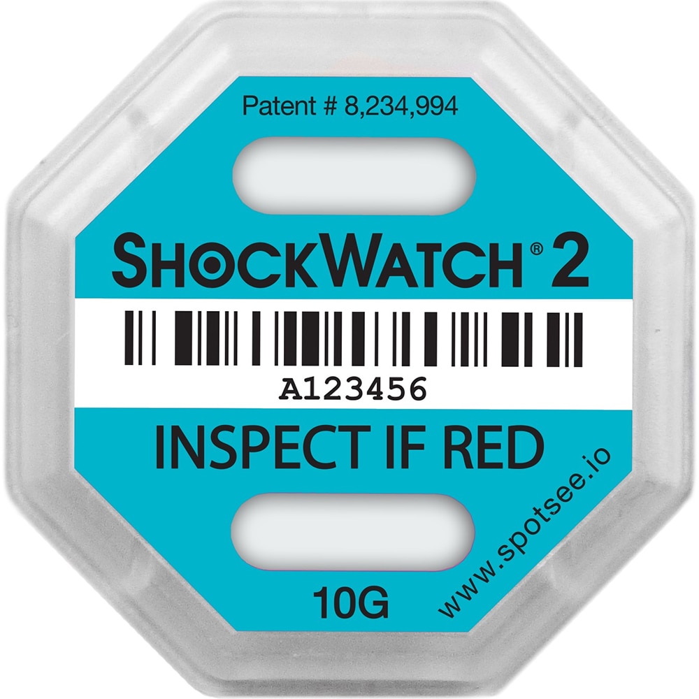 アズワン インジケータSHOCKWATCH210G 1箱(2枚入) SHOCKWATCH2-10G 1箱(ご注文単位1箱)【直送品】