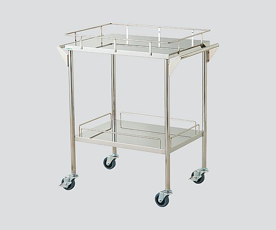 ナビス(アズワン) ステンレスグリーンカート(静音タイプ) 2段 720×450×835mm SS-2S 1台(ご注文単位1台)【直送品】