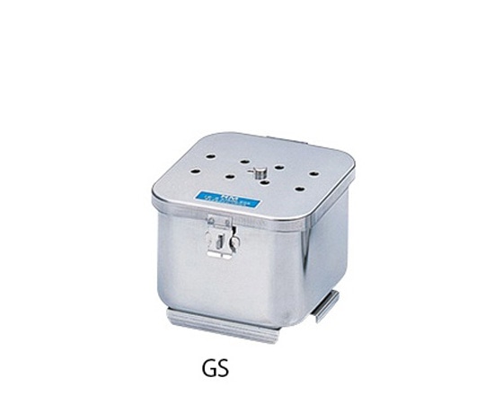 松本製器 卓上オートクレーブ用角カスト (フタ・底開閉式) 120×120×85mm GS 1個(ご注文単位1個)【直送品】