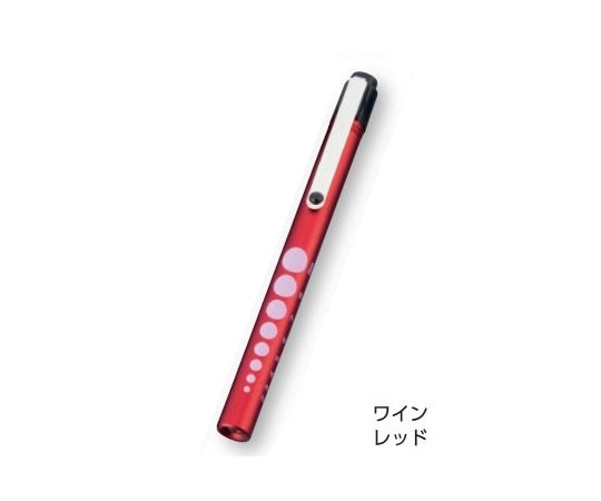 日本光器製作所(安全衛生保護具) 白色LEDアルカプッシュライト φ12×137mm ワインレッド 1本(ご注文単位1本)【直送品】