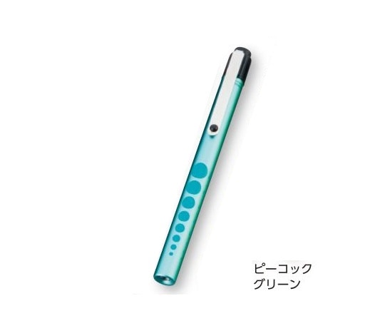日本光器製作所(安全衛生保護具) 白色LEDアルカプッシュライト φ12×137mm ピーコックグリーン 1本(ご注文単位1本)【直送品】