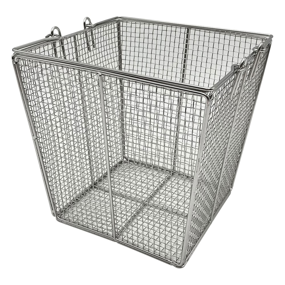 アズワン ステンレス角型洗浄カゴ(テーパ付き) 200角(160角)×200mm 中 1個(ご注文単位1個)【直送品】