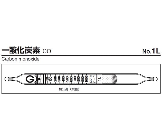 ガステック ガス検知管　一酸化炭素　1L 1箱（ご注文単位1箱）【直送品】