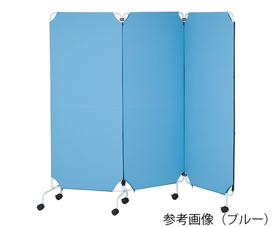 ナビス（アズワン） 連結パーテーション　基本体G　3連　2100×400×1800mm　グリーン　 1台（ご注文単位1台）【直送品】