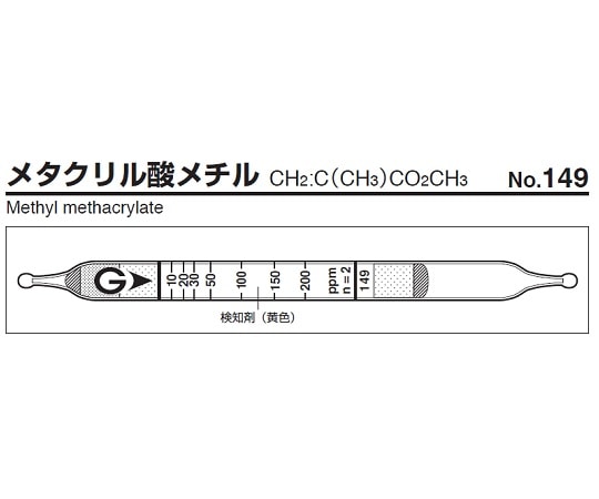 ガステック ガス検知管 メタクリル酸メチル 149 1箱(ご注文単位1箱)【直送品】