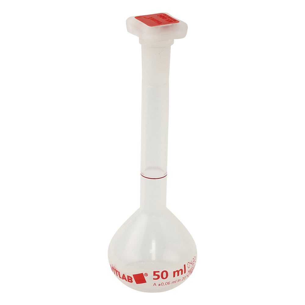 VITLAB PMPメスフラスコ(PP栓付き) 50mL 67204 1個(ご注文単位1個)【直送品】