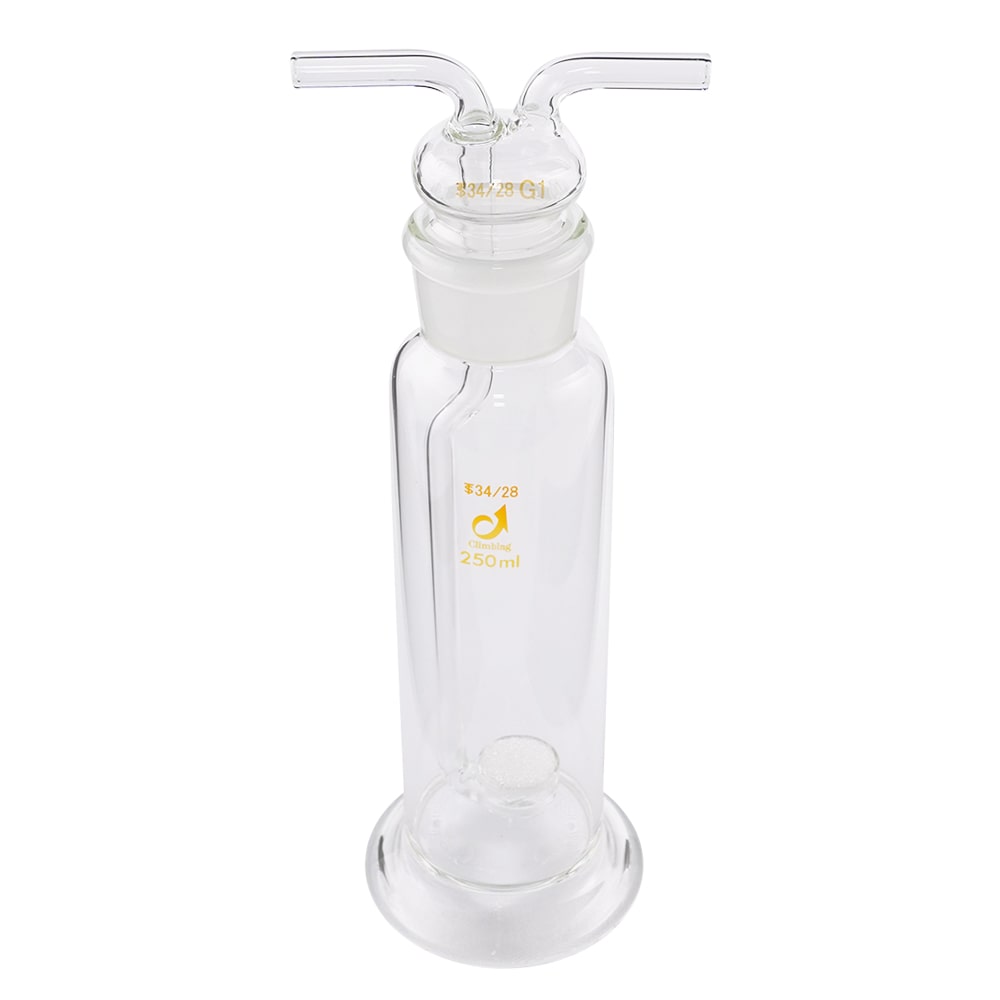 クライミング ガス洗浄瓶(板フィルター付き) 250mL CL0457-02-101 1個(ご注文単位1個)【直送品】