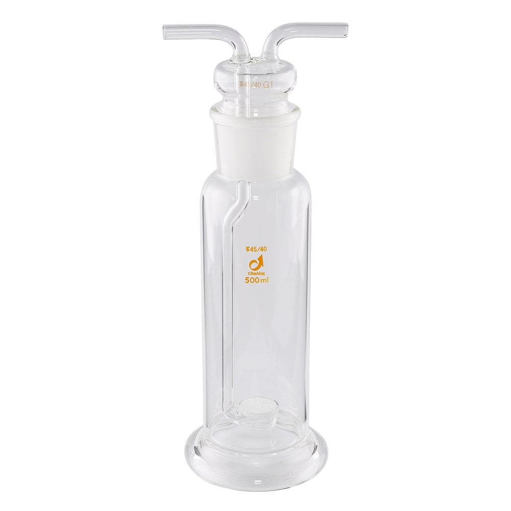 クライミング ガス洗浄瓶(板フィルター付き) 500mL CL0457-03-101 1個(ご注文単位1個)【直送品】