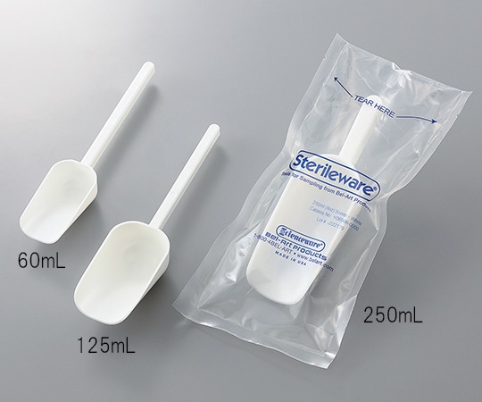 アズワン 滅菌サンプリングスコップ 125mL 1箱（100個入）　H36904-0000 1箱（ご注文単位1箱）【直送品】