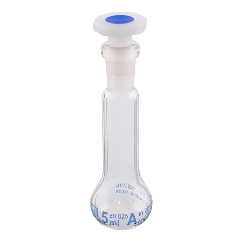 アズワン メスフラスコ樹脂栓付き 5mL 1個(ご注文単位1個)【直送品】