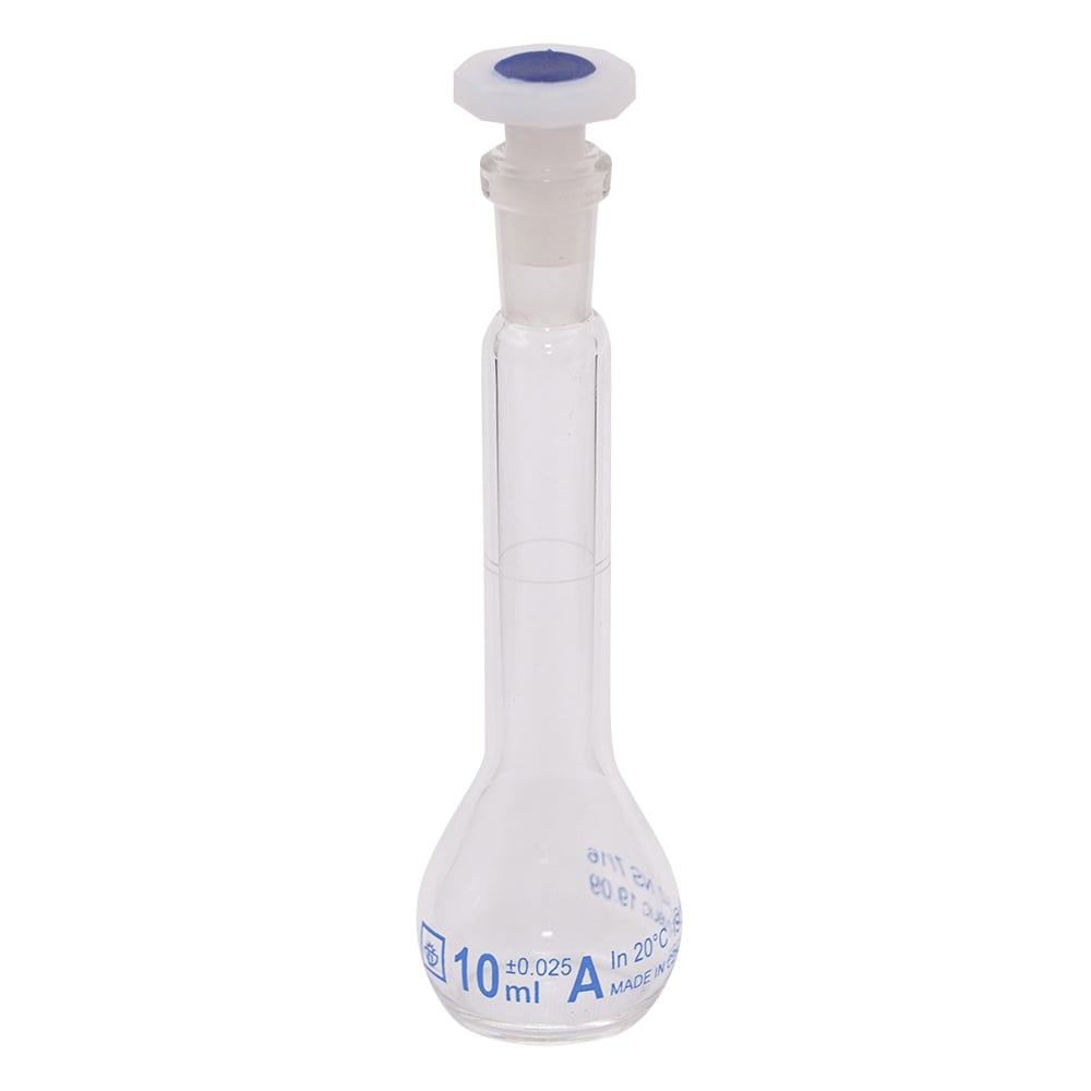 アズワン メスフラスコ樹脂栓付き 10mL 1個(ご注文単位1個)【直送品】