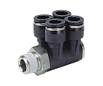 ピスコ チューブフィッティング ダブルブランチエイ R1/2 PAW8-04 1個(ご注文単位1個)【直送品】