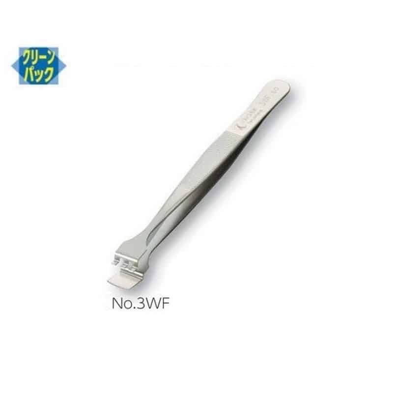 IDEAL-TEK フラットピンセット 幅広 特殊鋼 No.3WF 1本(ご注文単位1本)【直送品】