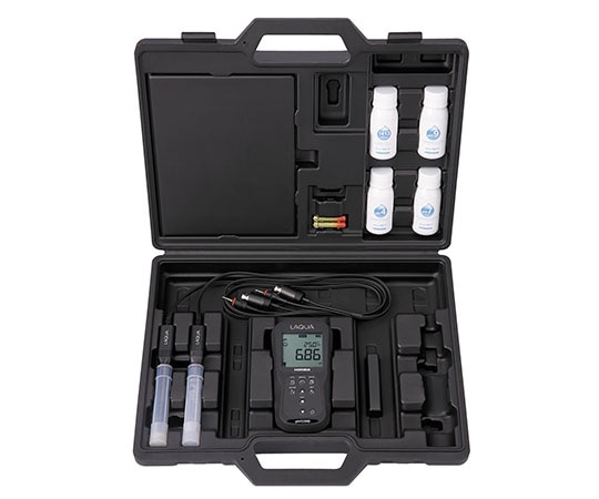 HORIBA 【ポータブル/ハンディpH・電気伝導率セット】フィールド型ポータブル水質計LAQUA　D-210PC-S 1セット（ご注文単位1セット）【直送品】