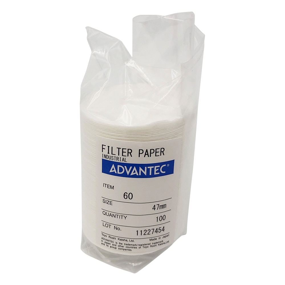 ADVANTEC 粘稠液用濾紙 No.60 100枚入 03351047 1箱(ご注文単位1箱)【直送品】