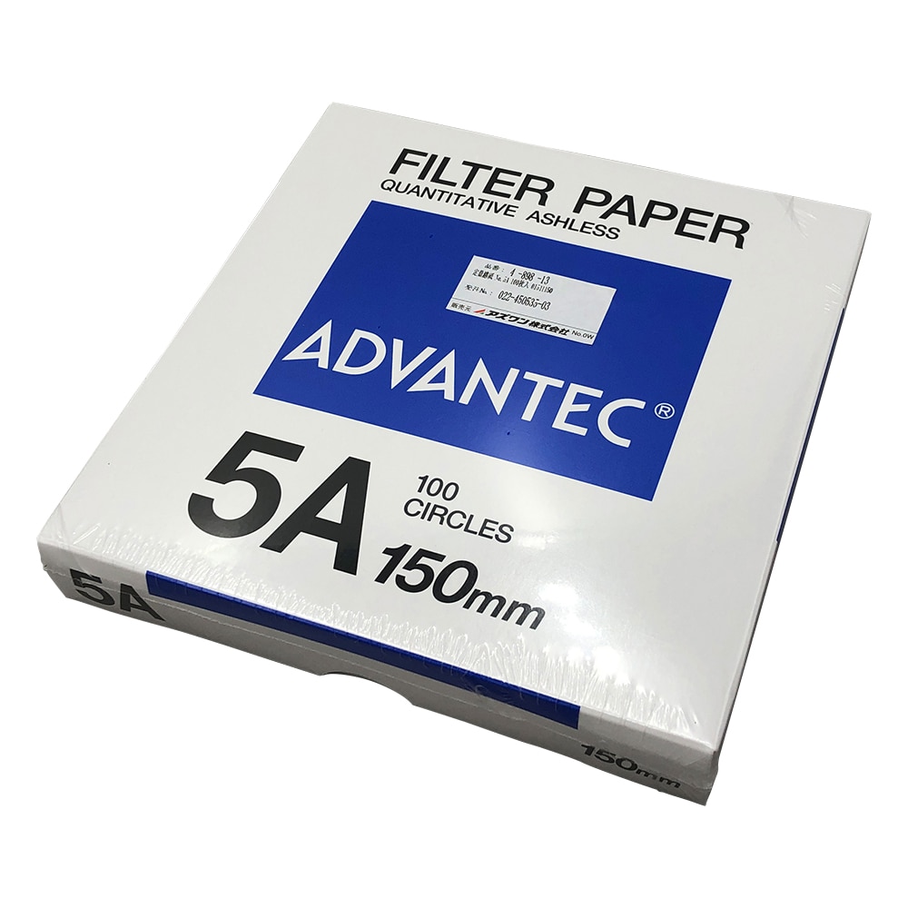 ADVANTEC 定量濾紙 No.5A 100枚入 01511150 1箱(ご注文単位1箱)【直送品】