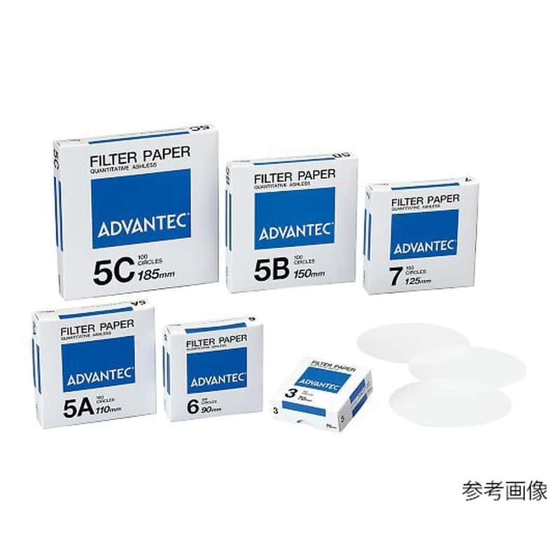ADVANTEC 定量濾紙 No.5C 100枚入 01531043 1箱(ご注文単位1箱)【直送品】