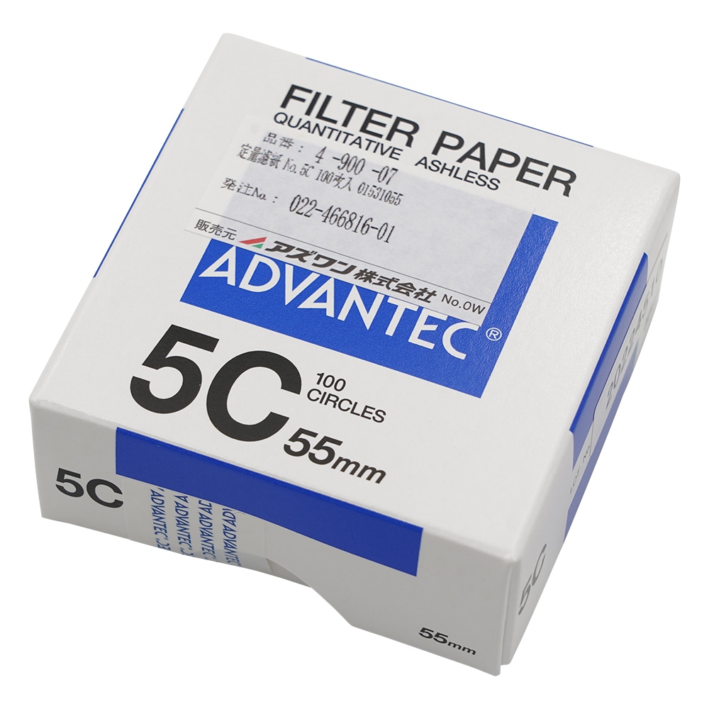 ADVANTEC 定量濾紙 No.5C 100枚入 01531055 1箱(ご注文単位1箱)【直送品】
