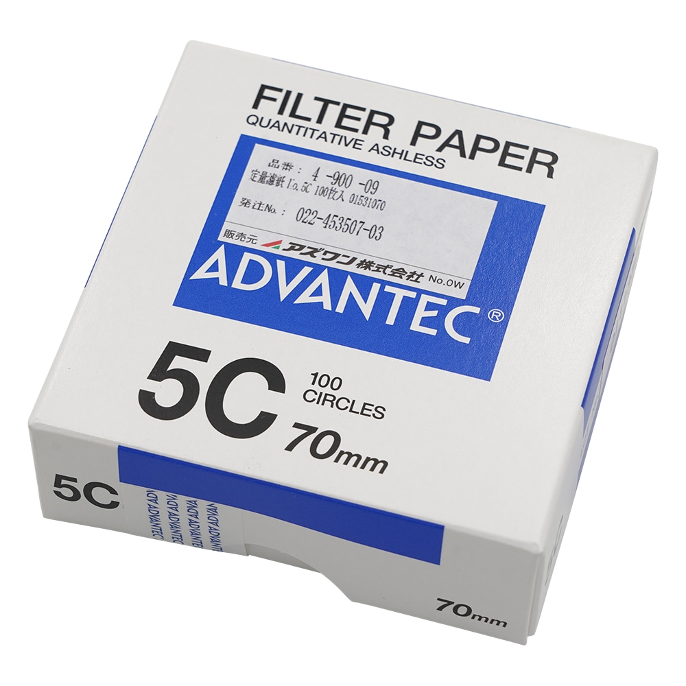 ADVANTEC 定量濾紙 No.5C 100枚入 01531070 1箱(ご注文単位1箱)【直送品】
