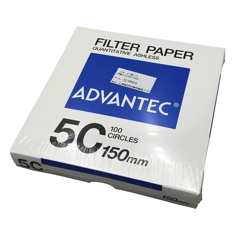 ADVANTEC 定量濾紙 No.5C 100枚入 01531150 1箱(ご注文単位1箱)【直送品】
