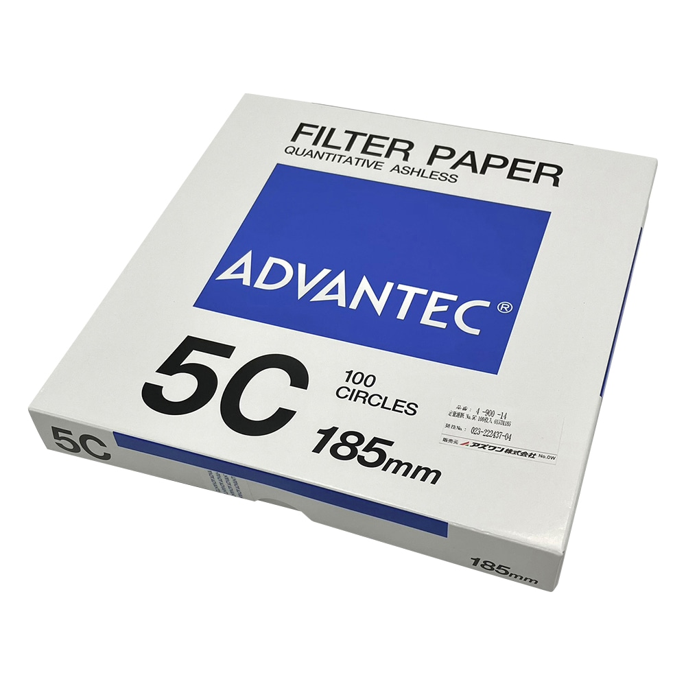ADVANTEC 定量濾紙 No.5C 100枚入 01531185 1箱(ご注文単位1箱)【直送品】