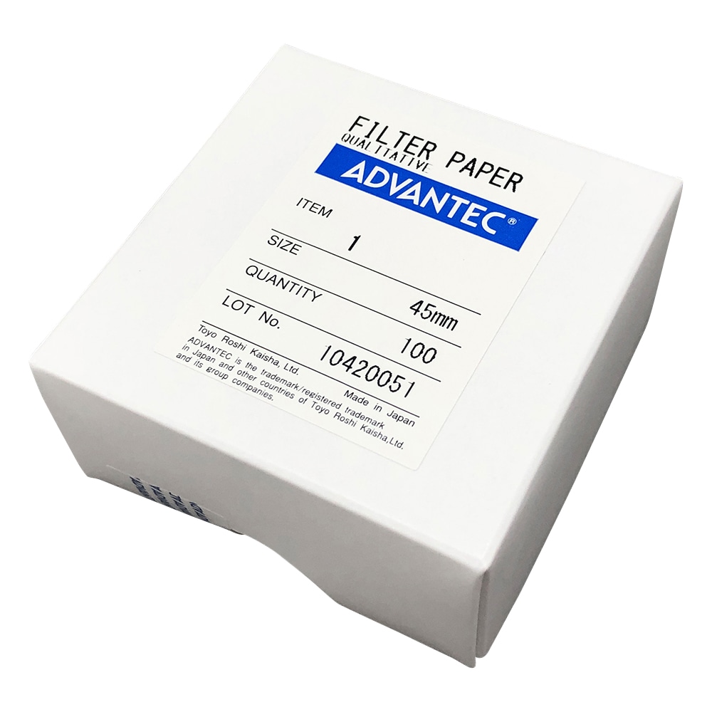 ADVANTEC 定性濾紙 No.1 100枚入 00011045 1箱(ご注文単位1箱)【直送品】