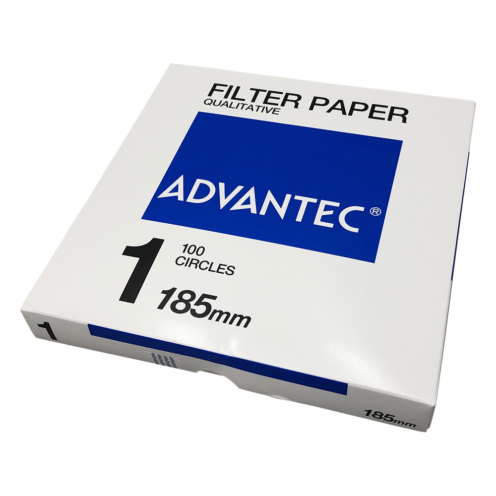 ADVANTEC 定性濾紙 No.1 100枚入 00011185 1箱(ご注文単位1箱)【直送品】