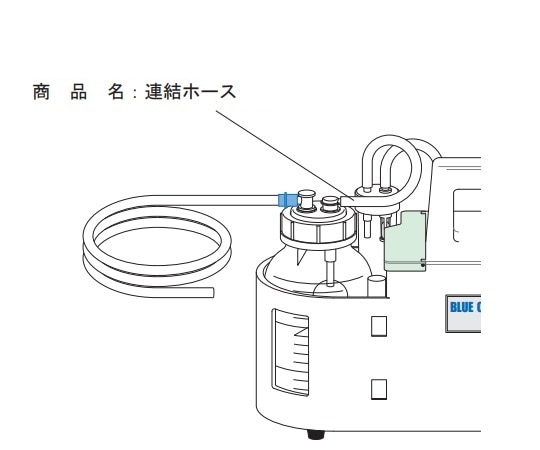 ブルークロス エマジンR小型吸引器用交換部品 連結ホース(18cm) 1本(ご注文単位1本)【直送品】