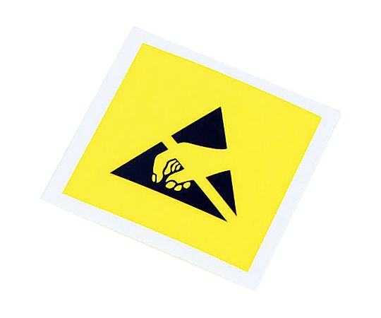アズワン ESD警告ラベル 25×25mm 100枚入 E731-03-A1 1袋(ご注文単位1袋)【直送品】