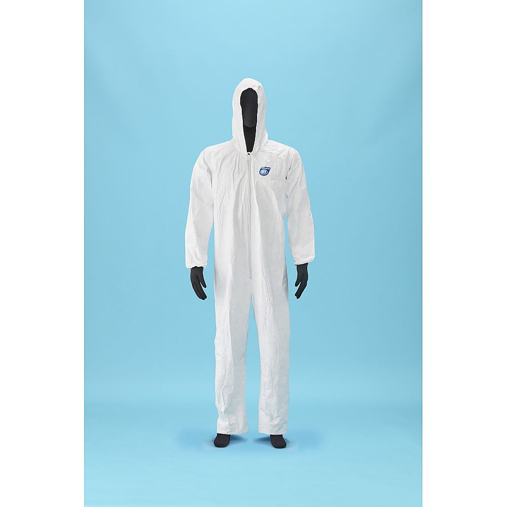 アゼアス デュポンタイベックR製フード付つなぎ服 1010B M　1010B-M 1着（ご注文単位1着）【直送品】