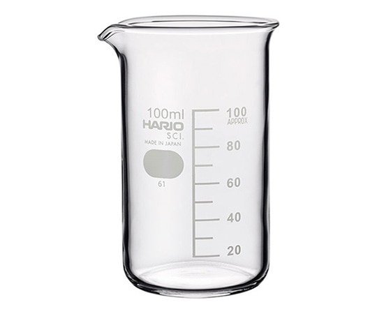 HARIO トールビーカー(目安目盛付き) 100mL TB-100 1個(ご注文単位1個)【直送品】