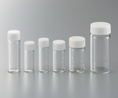 日電理化硝子 ねじ口びん（標準セット） 透明 5mL S-2 1箱（100本入）　250007 1箱（ご注文単位1箱）【直送品】