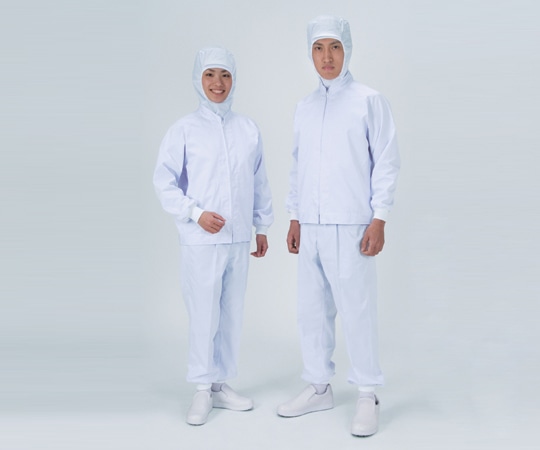 アズワン パンツ女性用(裾口ジャージタイプ) 清涼タイプ L ホワイト FX70978J 1着(ご注文単位1着)【直送品】