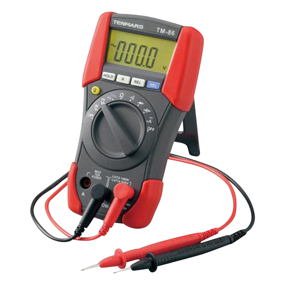 Tenmars デジタルマルチメーター 3999カウント・LCD 2.5/sec バーグラフ機能無し TM-86 1台(ご注文単位1台)【直送品】