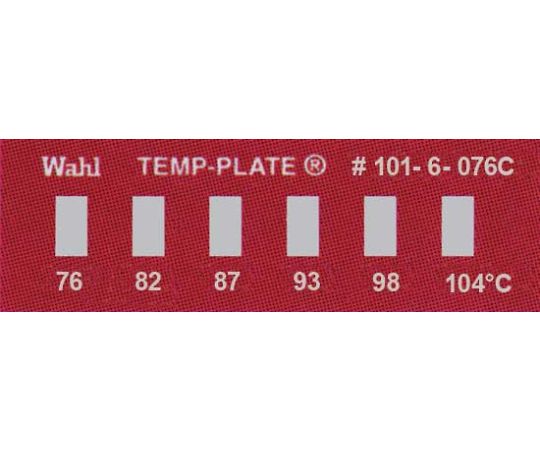 Wahl　instruments テンプ・プレート 29mm×10mm 6点表示 10枚入　101-6-076 1ケース（ご注文単位1ケース）【直送品】