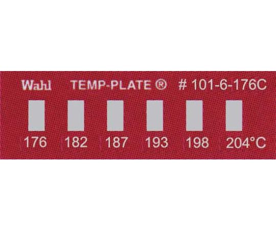 Wahl　instruments テンプ・プレート 29mm×10mm 6点表示 10枚入　101-6-176 1ケース（ご注文単位1ケース）【直送品】