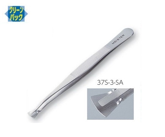 RUBIS MEISTERピンセット ウェハー用 幅広 耐酸鋼 37S-3-SA 1本(ご注文単位1本)【直送品】