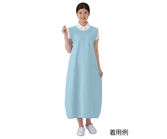 ナビス(アズワン) 軽量ストレッチ防水エプロン ブルー 1枚(ご注文単位1枚)【直送品】