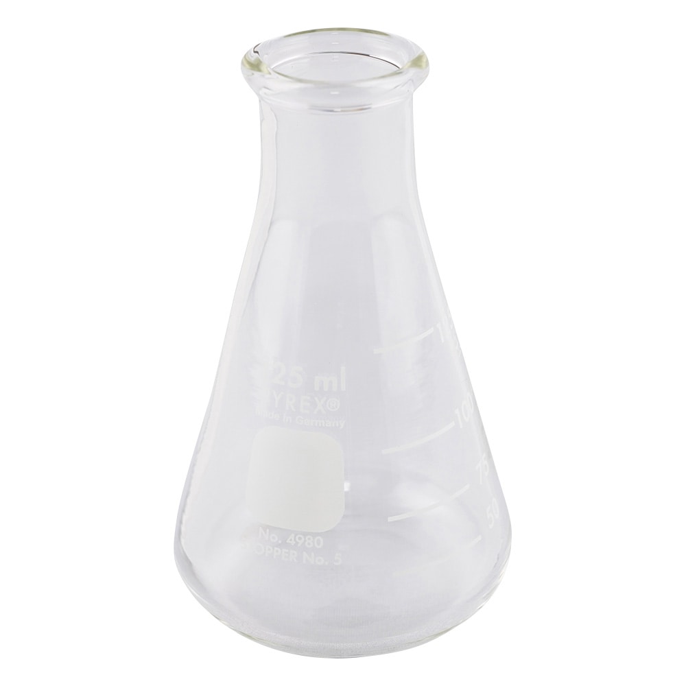 コーニング・PYREX 三角フラスコ 125mL 4980-125 1個(ご注文単位1個)【直送品】