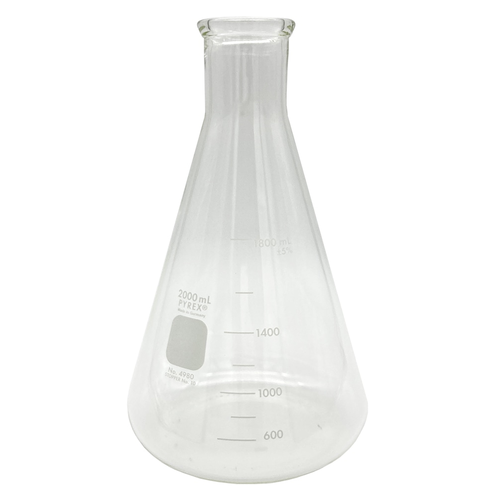 コーニング・PYREX 三角フラスコ 2000mL 4980-2L 1個(ご注文単位1個)【直送品】
