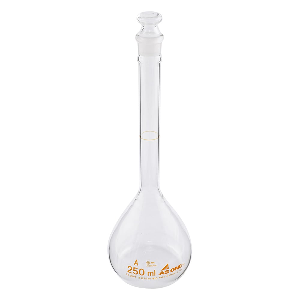 アズワン メスフラスコ 白 250mL 1個(ご注文単位1個)【直送品】