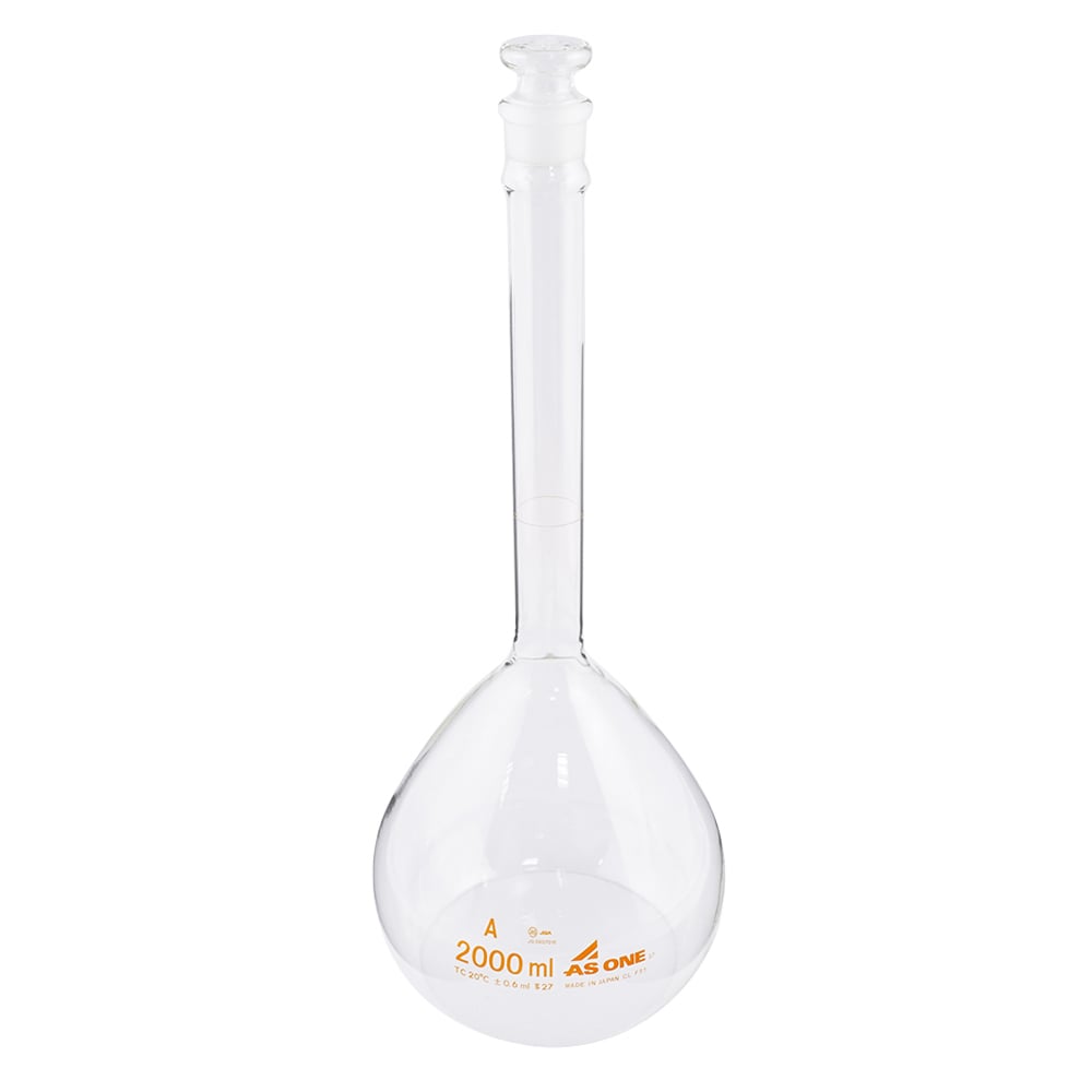 アズワン メスフラスコ 白 2000mL 1個(ご注文単位1個)【直送品】