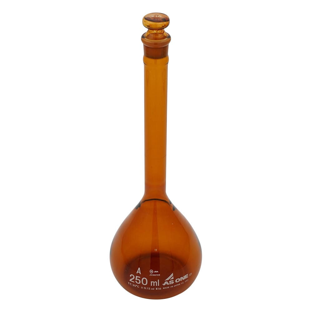 アズワン メスフラスコ 茶 250mL 1個(ご注文単位1個)【直送品】