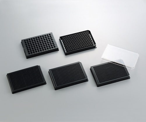ステム 黒色マイクロプレート 平底 96well・I型 未滅菌(フタなし)1箱(5枚×10袋入) P96F19N 1箱(ご注文単位1箱)【直送品】