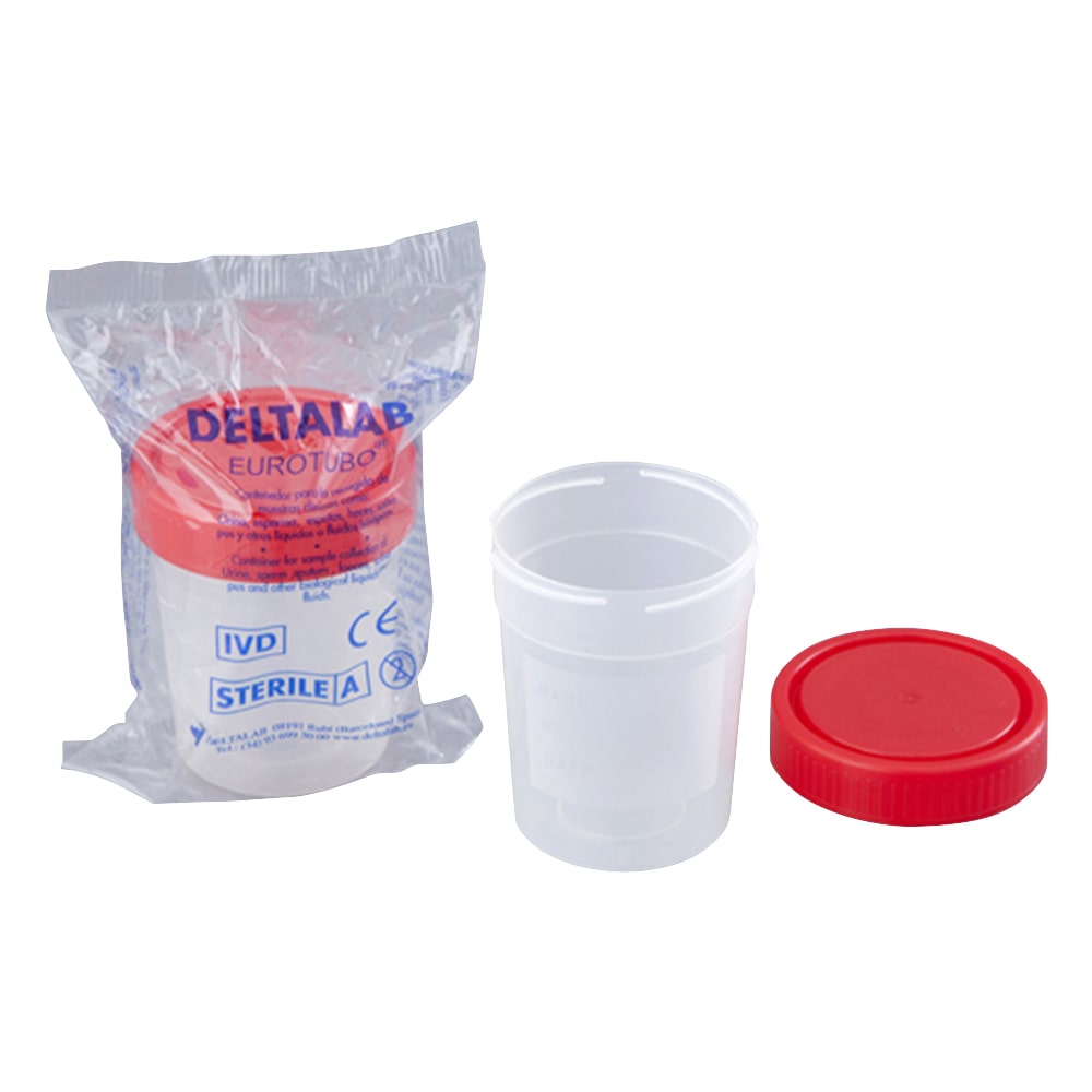 Deltalab 食品用検体容器 最大容量120mL(最大目盛100mL) 1箱(200個入) 409726 1箱(ご注文単位1箱)【直送品】