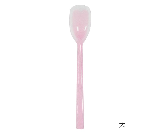 岡部洋食器製作所 口あたりやさしいスプーン 一体型・大 ピンク KU-05P 1個(ご注文単位1個)【直送品】